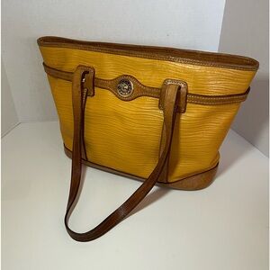 Dooney & Bourke Leather Extra Large Shoulder Bag Yellow